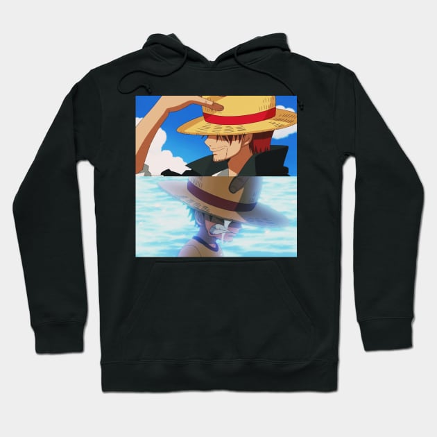 shanks and luffy Hoodie by Sparkledoom